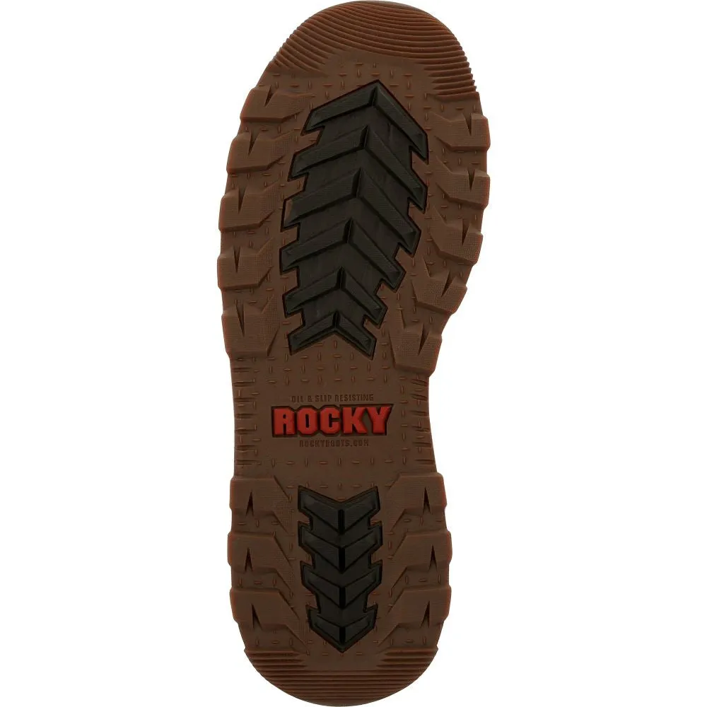 'Rocky'' Men's 6" Rams Horn EH WP Comp Toe Wedge - Brown