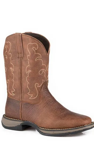 'Roper' Men's 11" Wilder II Western Square Toe Roper - Cognac