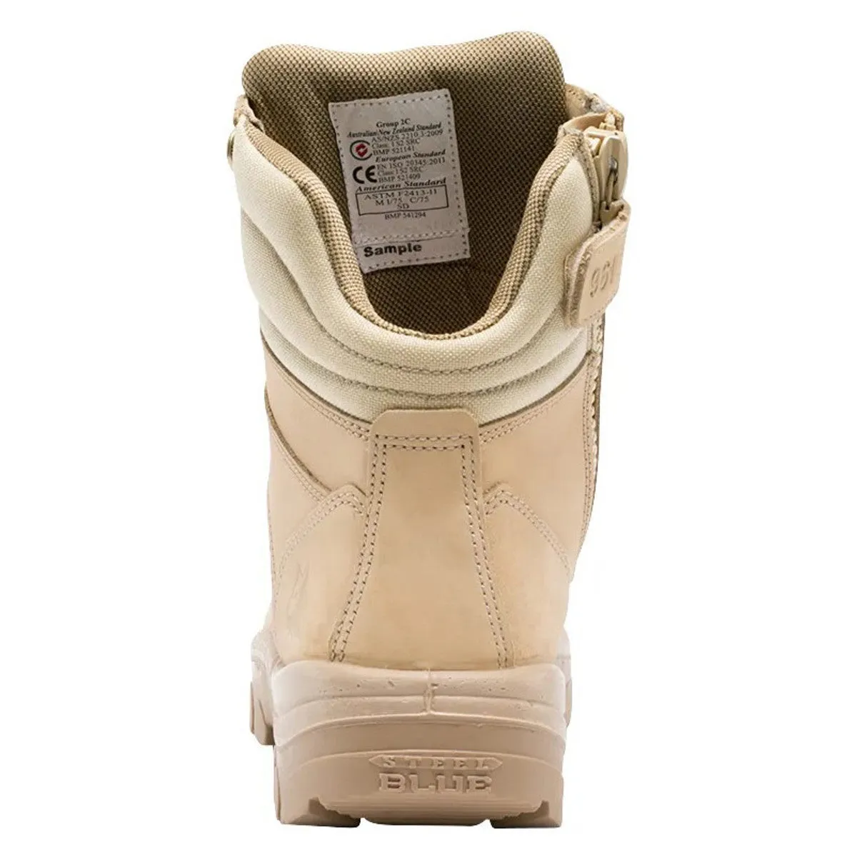 'Steel Blue' Men's 6" Southern Cross Zip Scuff EH Steel Toe - Sand (Wide)