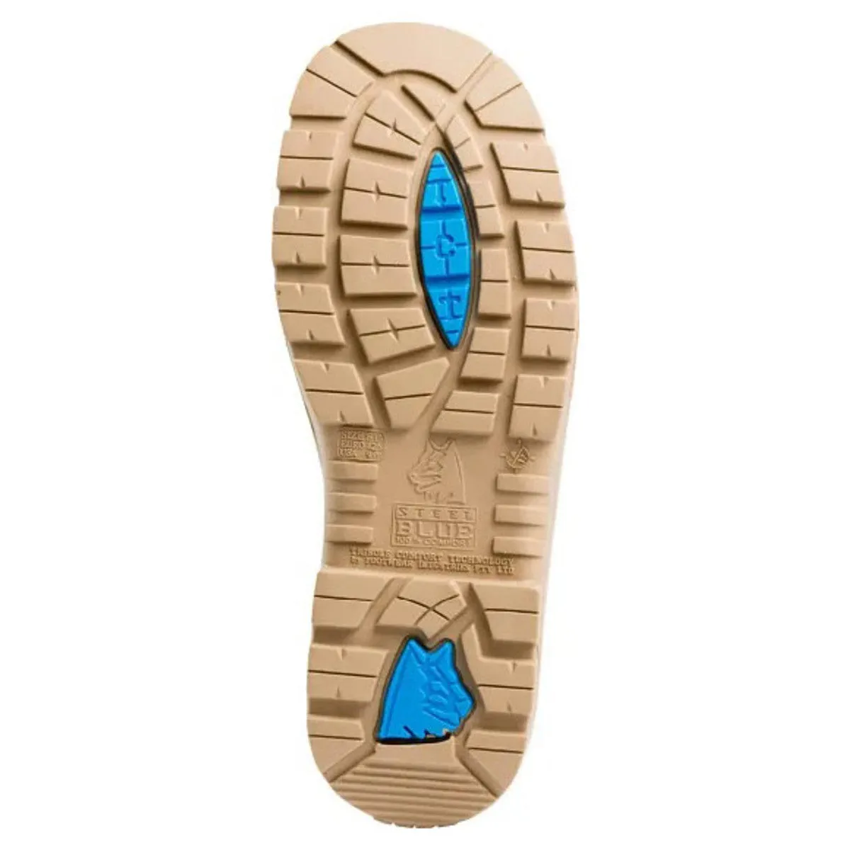 'Steel Blue' Men's 6" Southern Cross Zip Scuff EH Steel Toe - Sand (Wide)