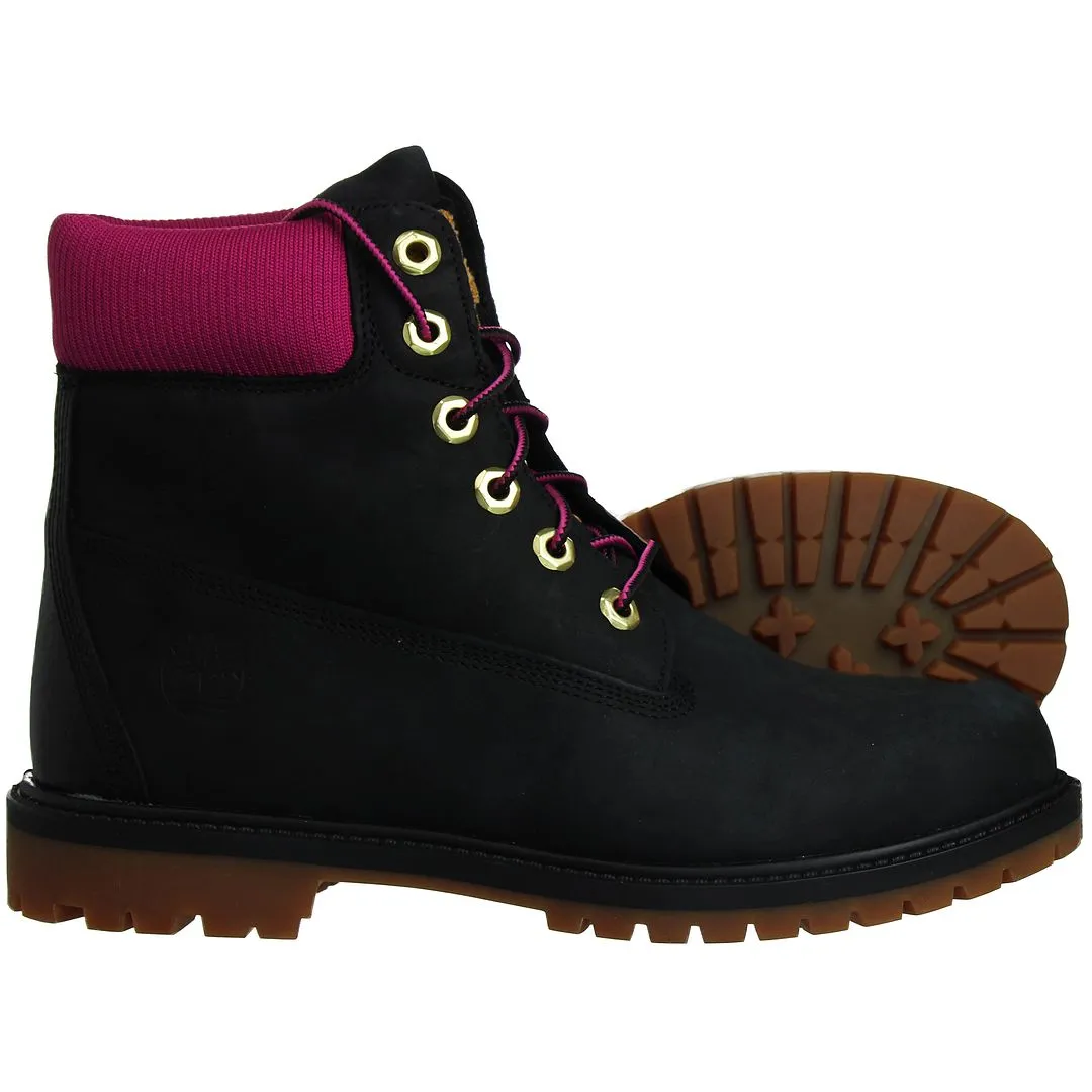 Timberland Heritage 6inch Womens Black Boots