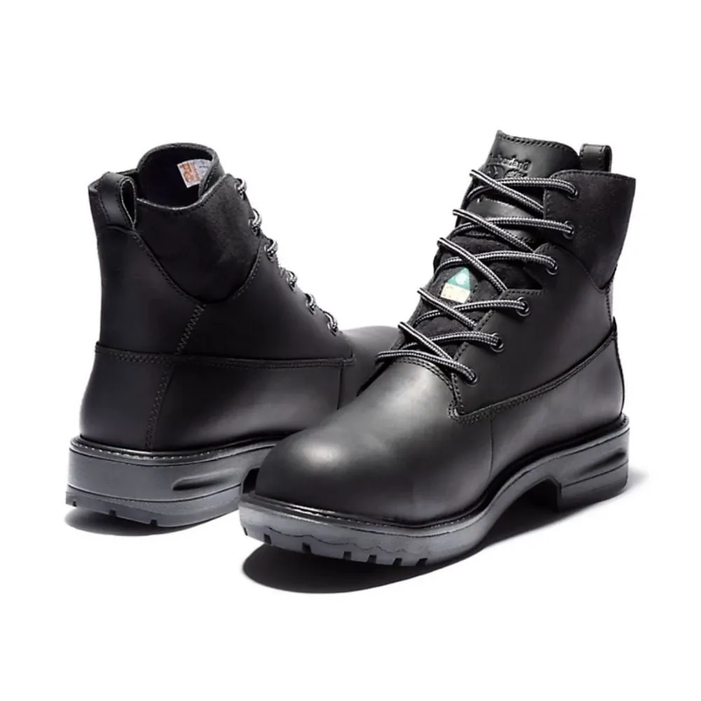 Timberland PRO Hightower Women's WP 6 Steel Toe Safety Work Boot A1Q6K - Black