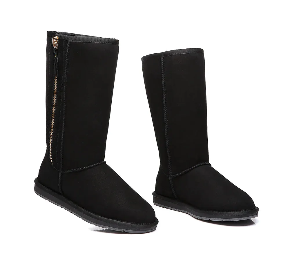 UGG Australian Shepherd Australian Premium Double Face Sheepskin Tall Side Zip Water Resistant Boots