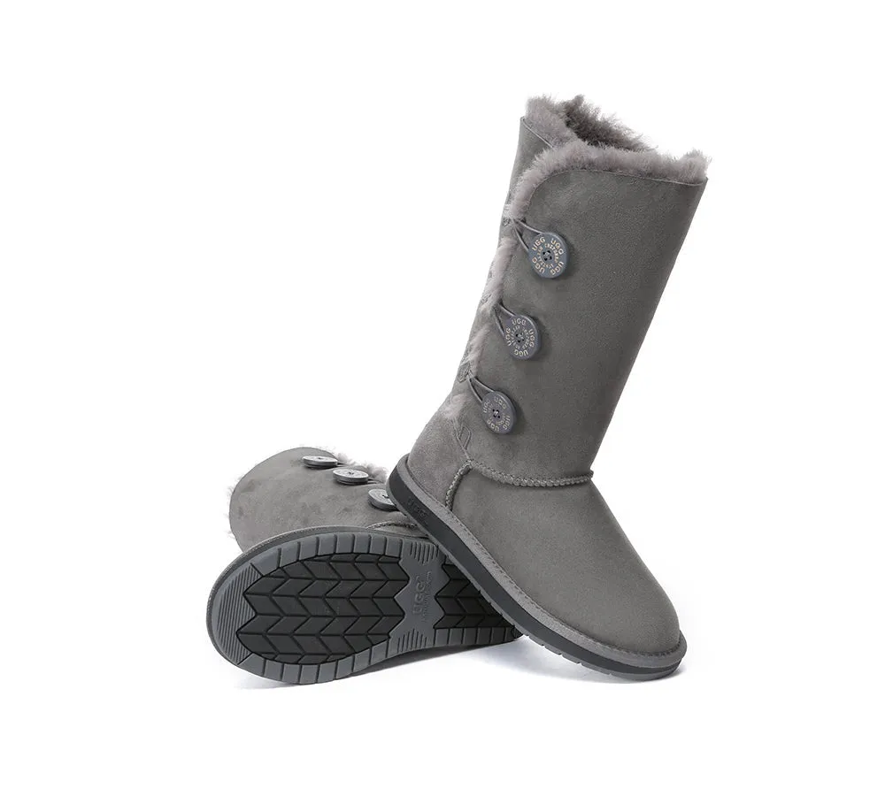 UGG Australian Shepherd Australian Premium Double Face Sheepskin Tall Triple Button Water Resistant Boots