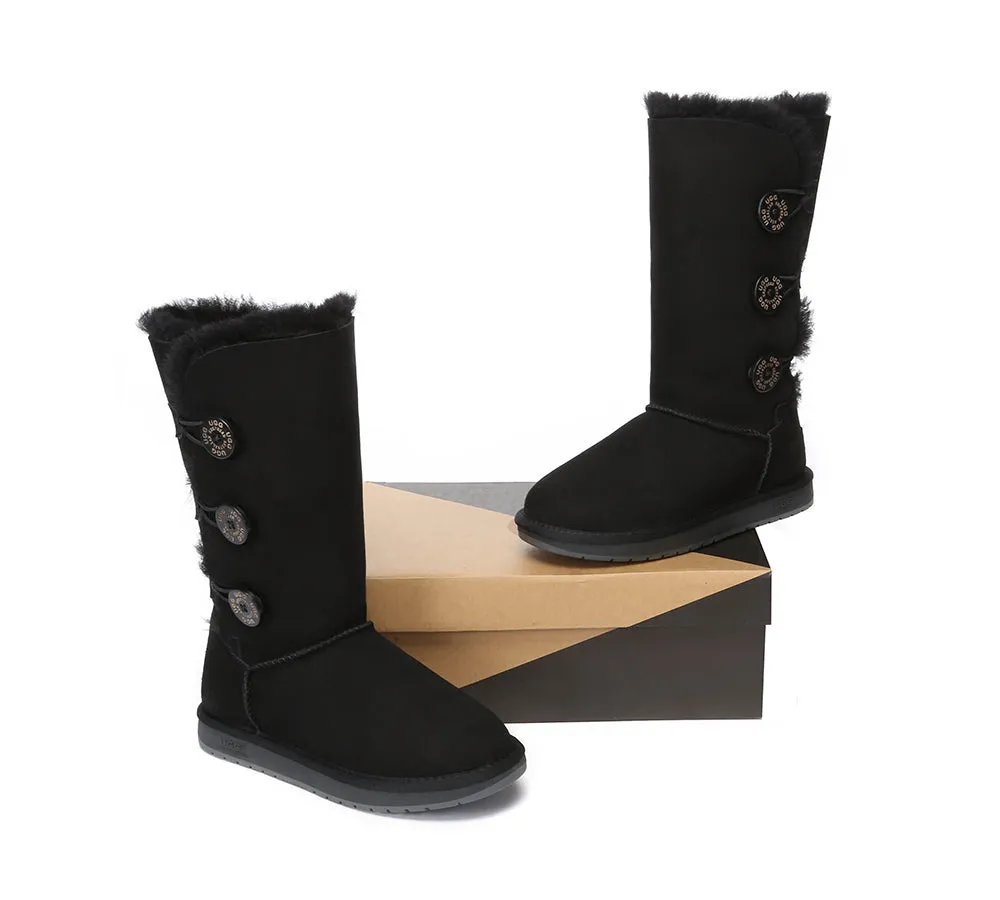 UGG Australian Shepherd Australian Premium Double Face Sheepskin Tall Triple Button Water Resistant Boots