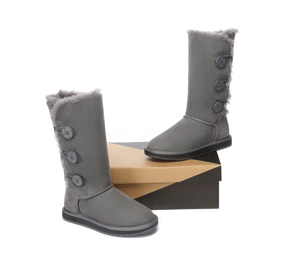 UGG Australian Shepherd Australian Premium Double Face Sheepskin Tall Triple Button Water Resistant Boots