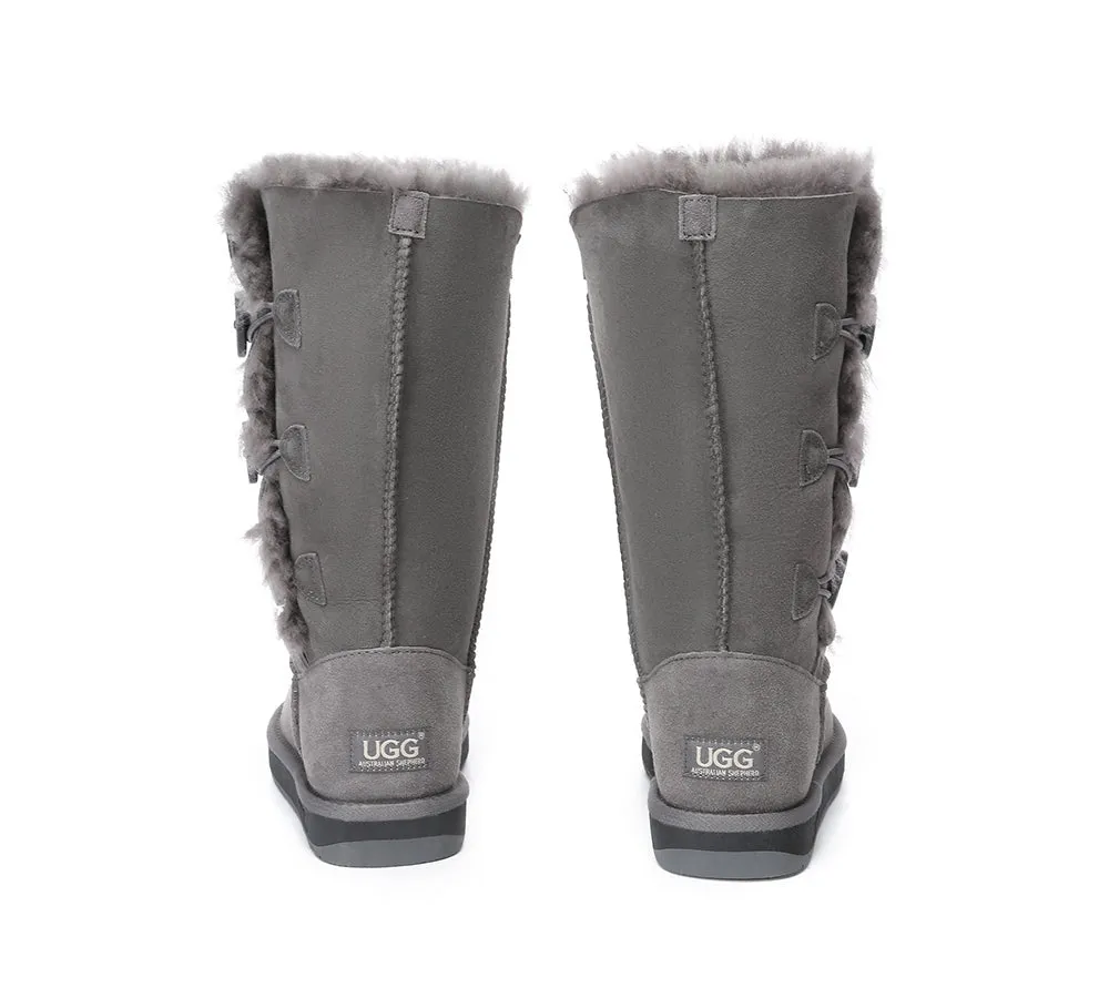 UGG Australian Shepherd Australian Premium Double Face Sheepskin Tall Triple Button Water Resistant Boots