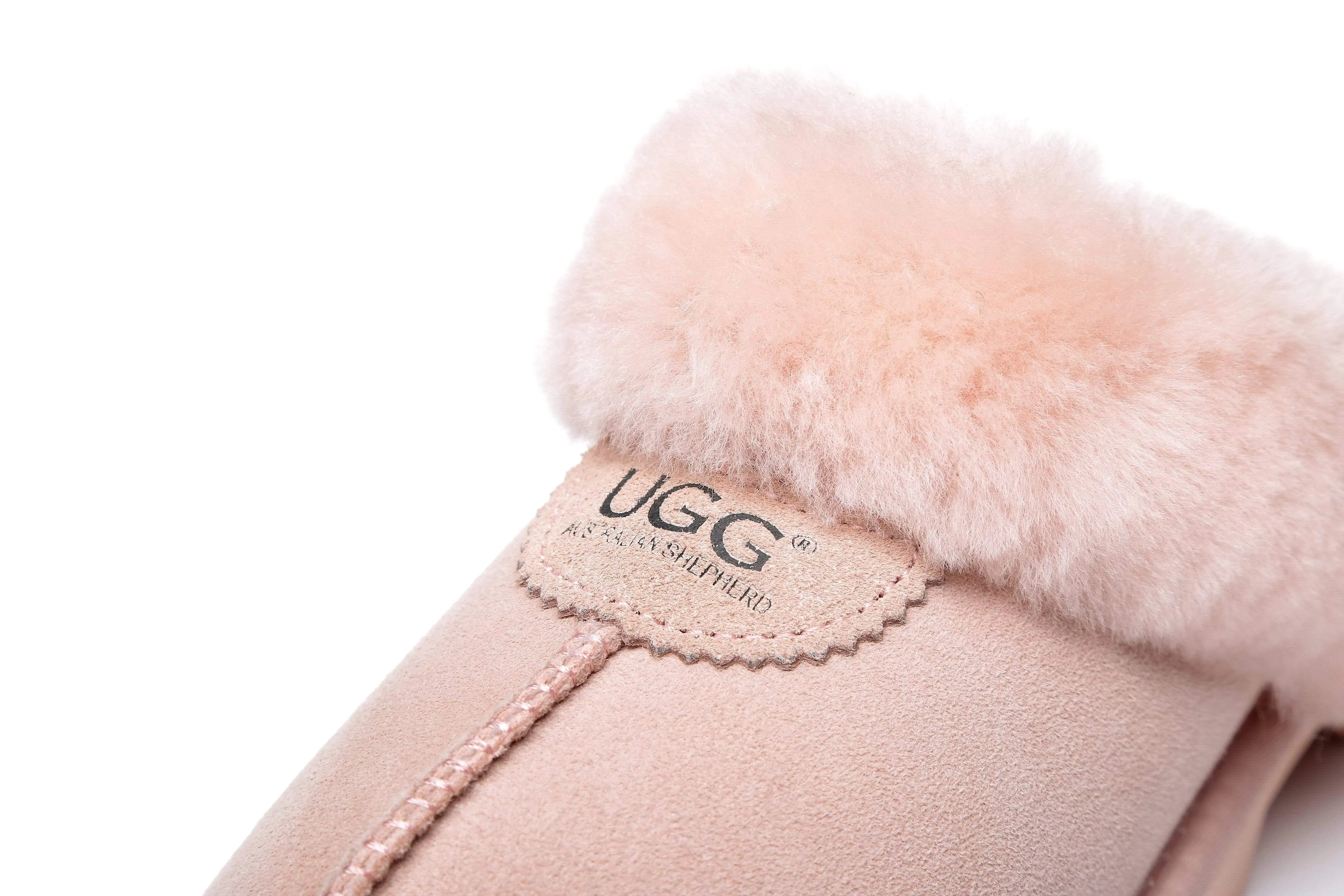 UGG Australian Shepherd Women Slippers Premium Australia Sheepskin Wool Waffle Scuff