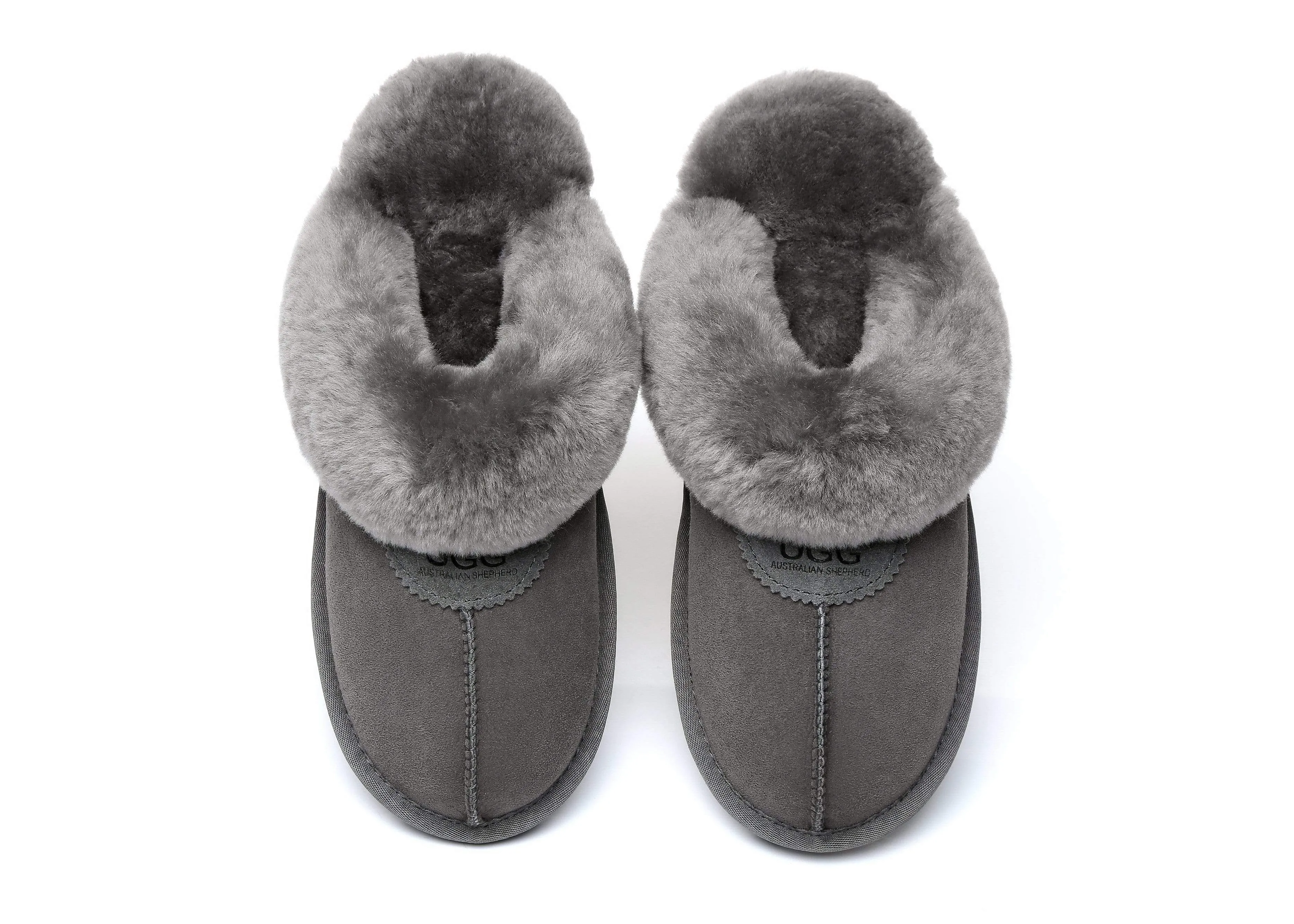 UGG Australian Shepherd Women Slippers Premium Australia Sheepskin Wool Waffle Scuff