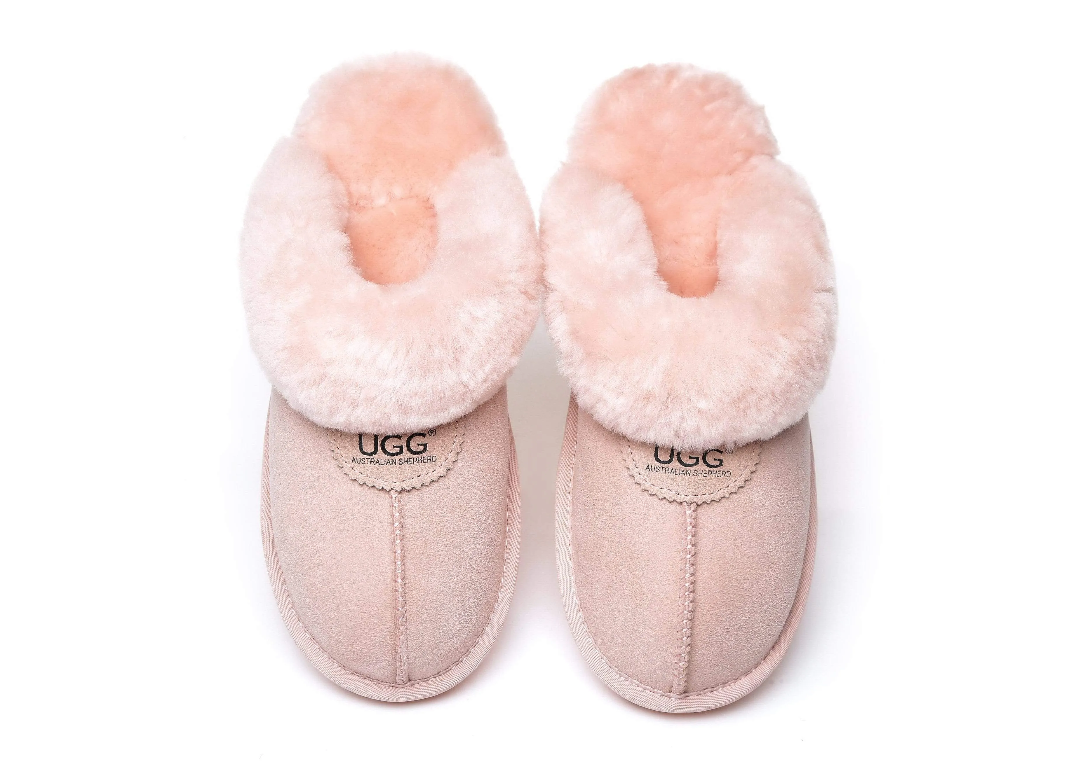 UGG Australian Shepherd Women Slippers Premium Australia Sheepskin Wool Waffle Scuff