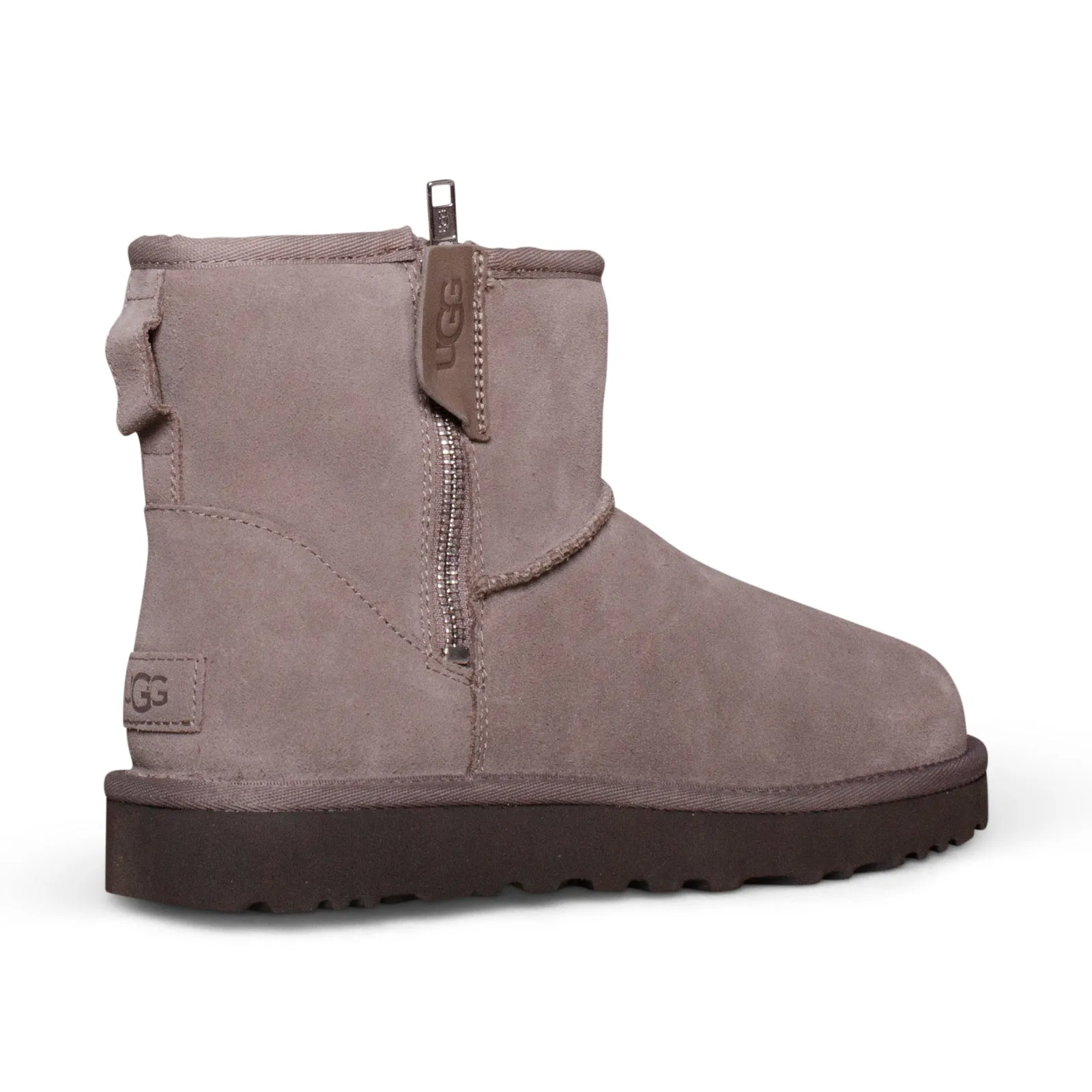 UGG Classic Mini Bailey Zip Smoke Plum Boots - Women's