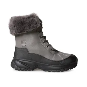 UGG Yose Fluff Dark Grey Boots - Women's