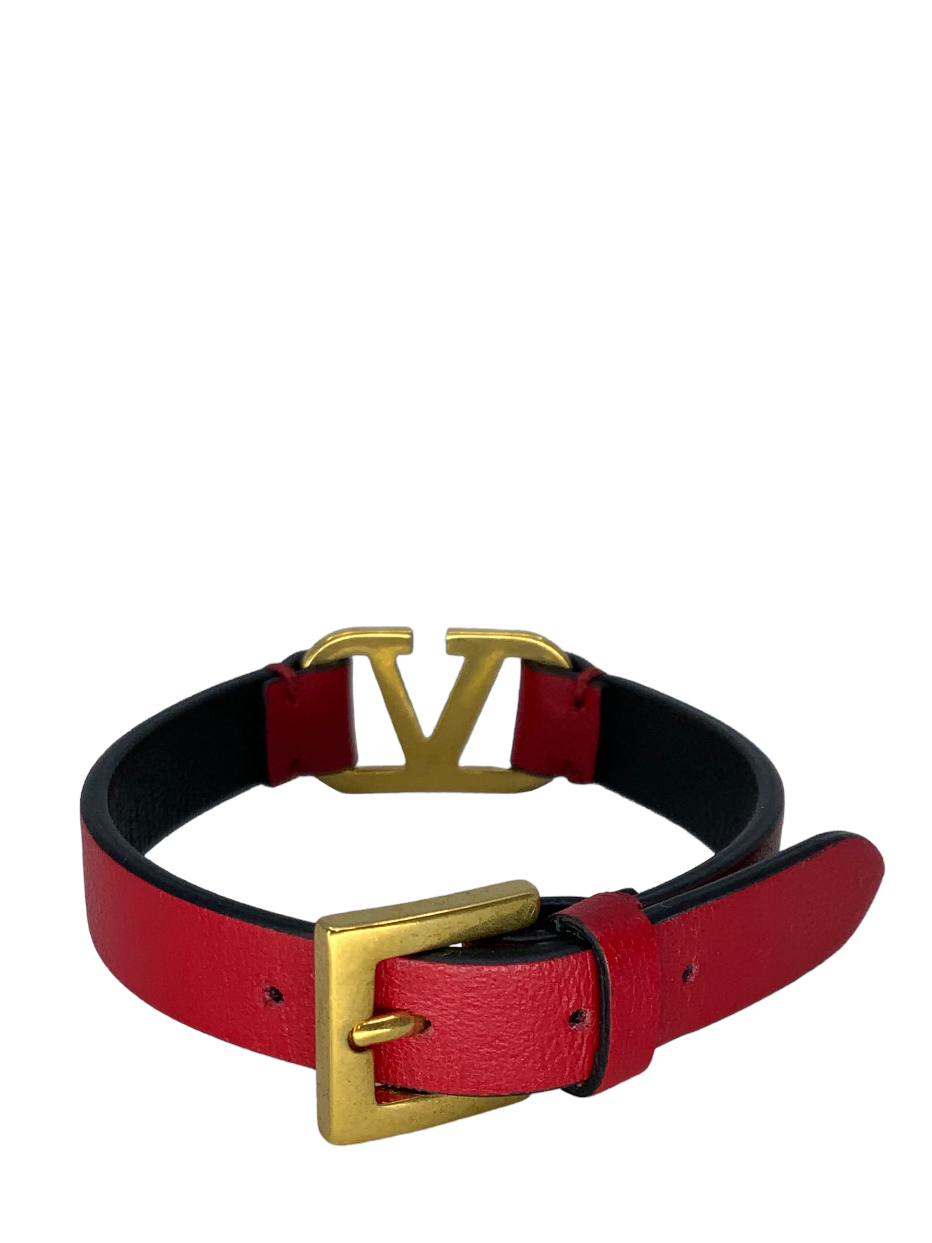 Valentino VLOGO Signature Calfskin Leather Bracelet NEW