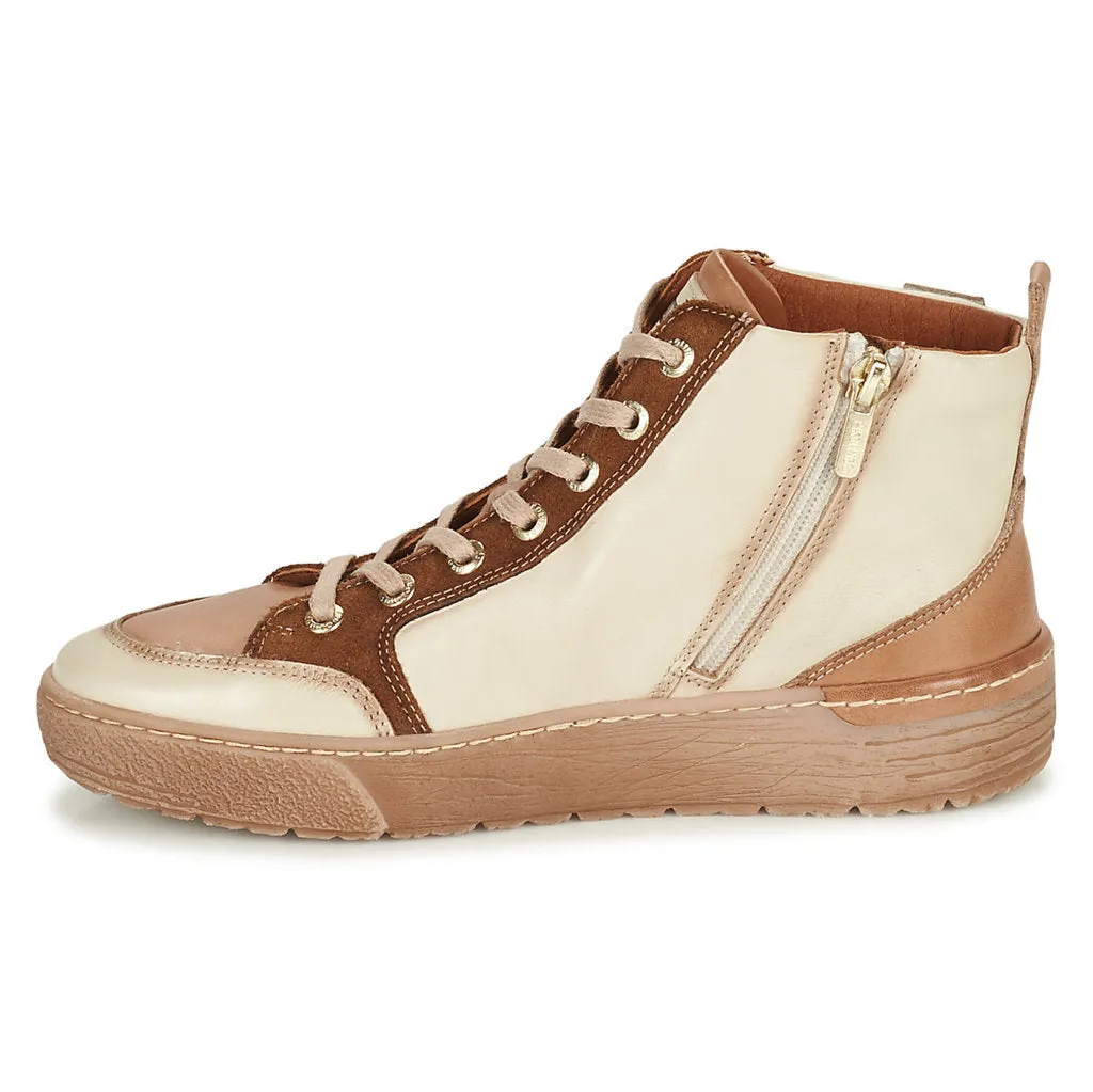 Vitoria Calfskin Leather Women's Zip Up Sneakers